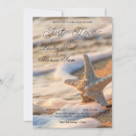 Starfish Serenade: Beach Wedding Kaart