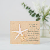 Starfish Serenity Prayer Briefkaart (Staand voorkant)