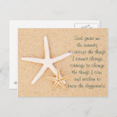 Starfish Serenity Prayer Briefkaart (Voorkant / Achterkant)
