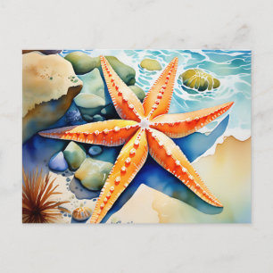 Starfish Serenity Waterverf Briefkaart