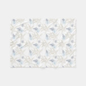 Starfish Shell White Blue Beach Fleece Blanket (Voorkant (Horizontaal))
