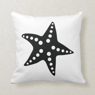 Starfish Sierkussen, strand Ocean Theme, zwart Kussen