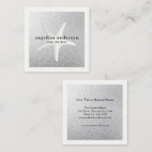 Starfish Silver Foil Vierkante Visitekaartje (Voorkant / Achterkant)