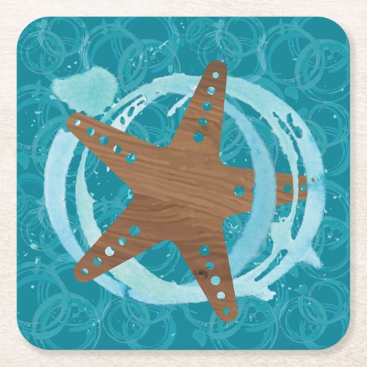 Starfish splash papier Onderzetter (Voorkant)