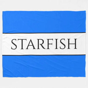 STARFISH Sportief Heldere Zeeheldenblauwe en Witte Fleece Deken