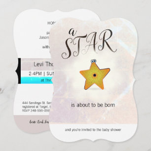 Starfish Star Baby Shower Invitaties Kaart