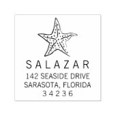Starfish stijl strand huis retouradres  zelfinktende stempel (Design)