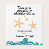 Starfish Story Adoptie Bedankt Kaart (Binnenkant ongevouwen)