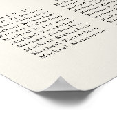 Starfish strand bruiloft 15 tafel zitkaarten poster (Hoek)