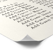 Starfish strand bruiloft 30 tafel zitkaarten poster (Hoek)