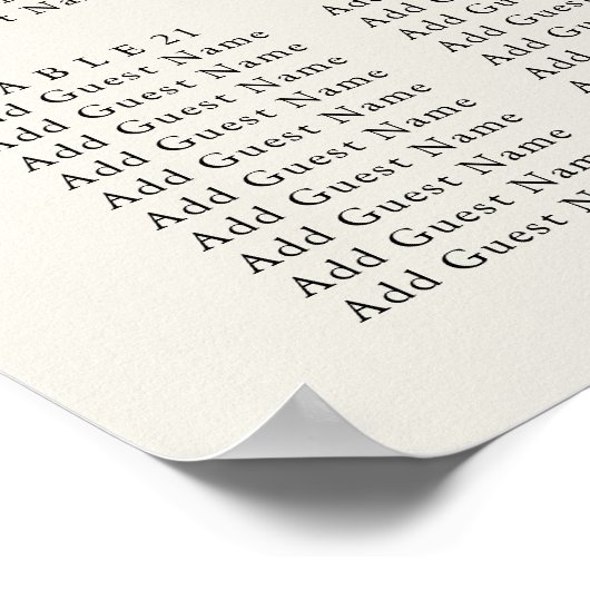 Starfish strand bruiloft 30 tafel zitkaarten poster (Hoek)