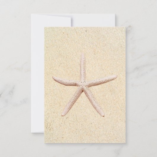 Starfish strand bruiloft blanco Kaart (Achterkant)