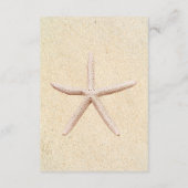 Starfish strand bruiloft details informatiekaartje (Achterkant)
