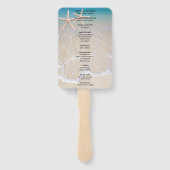 Starfish strand bruiloft programma fans handwaaier (Achterkant)