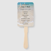 Starfish strand bruiloft programma fans handwaaier (Voorkant)