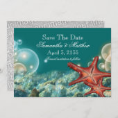 Starfish strand bruiloft "SAVE THE DATE" Save The Date (Voorkant / Achterkant)