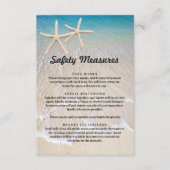 Starfish strand bruiloft veiligheidsmaatregelen informatiekaartje (Voorkant)