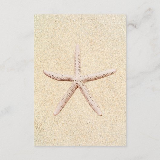 Starfish strand bruiloft veiligheidsmaatregelen informatiekaartje (Achterkant)