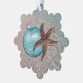Starfish strand kerstversiering Kaart (Links)
