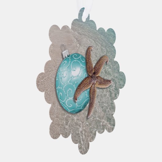 Starfish strand kerstversiering Kaart (Rechts)