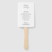 Starfish strand monogram bruiloft programma handwaaier (Achterkant)