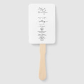 Starfish strand monogram bruiloft programma handwaaier (Voorkant)