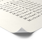 Starfish strand oceaan bruiloft 9 tafel zitplaatse poster (Hoek)