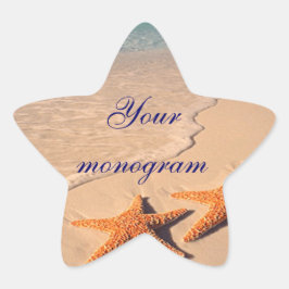 Starfish strand oceaan bruiloft envelop afdichting ster sticker
