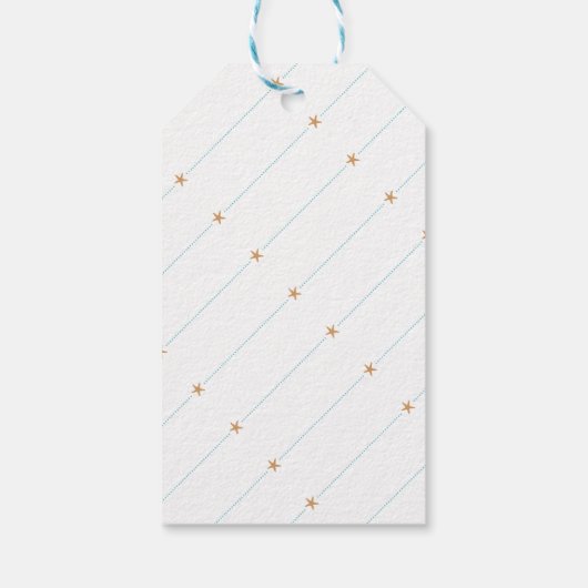 Starfish strand thema bruiloft gunst Label Cadeaulabel (Achterkant)