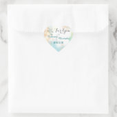 Starfish strand thema bruiloft gunst "Voor u" Hart Sticker (Tas)