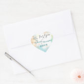 Starfish strand thema bruiloft gunst "Voor u" Hart Sticker (Envelop)