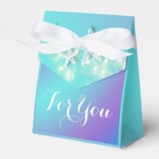 Starfish strand thema gastenboxen bedankdoosjes (Voorkant Zijde)