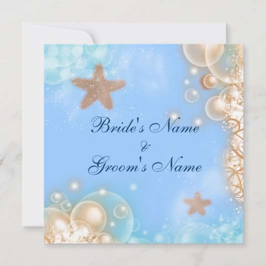 Starfish strand tropische ivoor kaart (Voorkant)