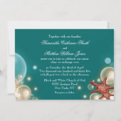 Starfish strand trouwdag verloving jubileum kaart (Achterkant)