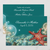 Starfish strand trouwdag verloving jubileum kaart (Voorkant / Achterkant)