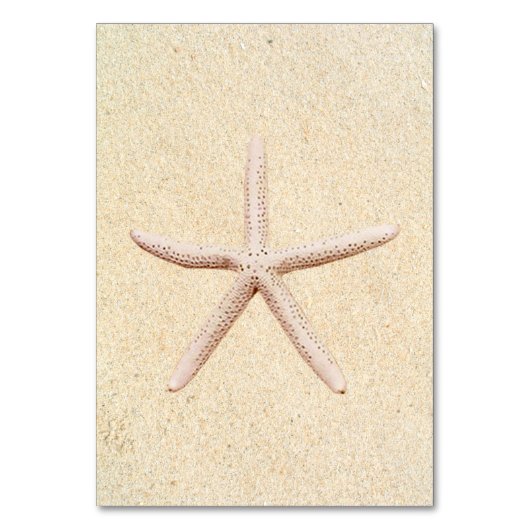 Starfish strand trouwtafel plaats kaart (Achterkant)