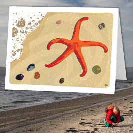 Starfish strand zand water lege Kaart