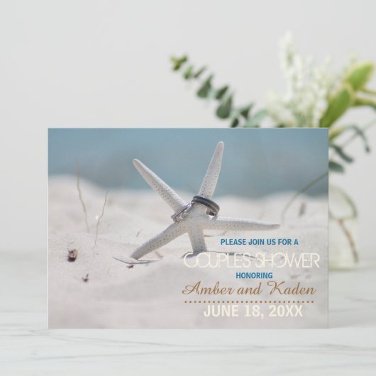 Starfish Strandparen Douche Kaart (Staand voorkant)