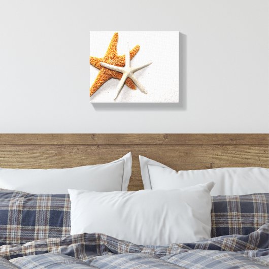 Starfish Stretted Canvas Print (Insitu (Slaapkamer))