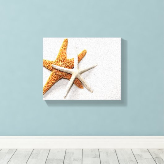 Starfish Stretted Canvas Print (Insitu (Houten vloer))
