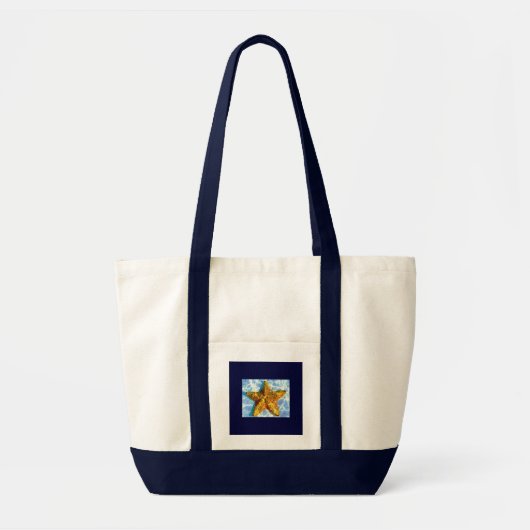 Starfish Striped Bag Tote Bag (Voorkant)