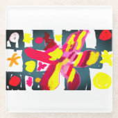 Starfish style glazen onderzetter (Voorkant)