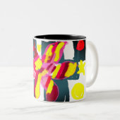 Starfish  style  tweekleurige koffiemok (Voorkant rechts)