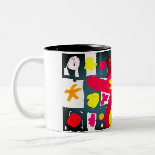 Starfish  style  tweekleurige koffiemok (Links)