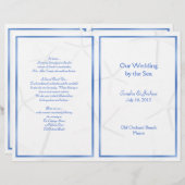 Starfish, Summer Wedding Program Sjabloon, gevouwe (Voorkant / Achterkant)