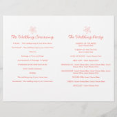 Starfish & swirls koraalwittrouwprogramma's (Achterkant)