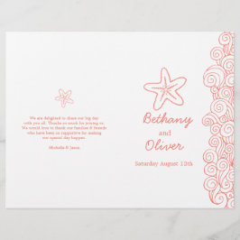 Starfish & swirls koraalwittrouwprogramma's