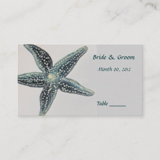Starfish tafel plaats kaart plaatskaartje