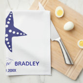 Starfish Tea Towel, keukenhanddoek voor bruiloft (Quarter Fold)