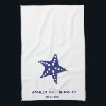 Starfish Tea Towel, keukenhanddoek voor bruiloft<br><div class="desc">Deze lieflijke keukenhanddoek is perfect voor een huwelijkscadeau of een cadeau voor het huishouden.</div>